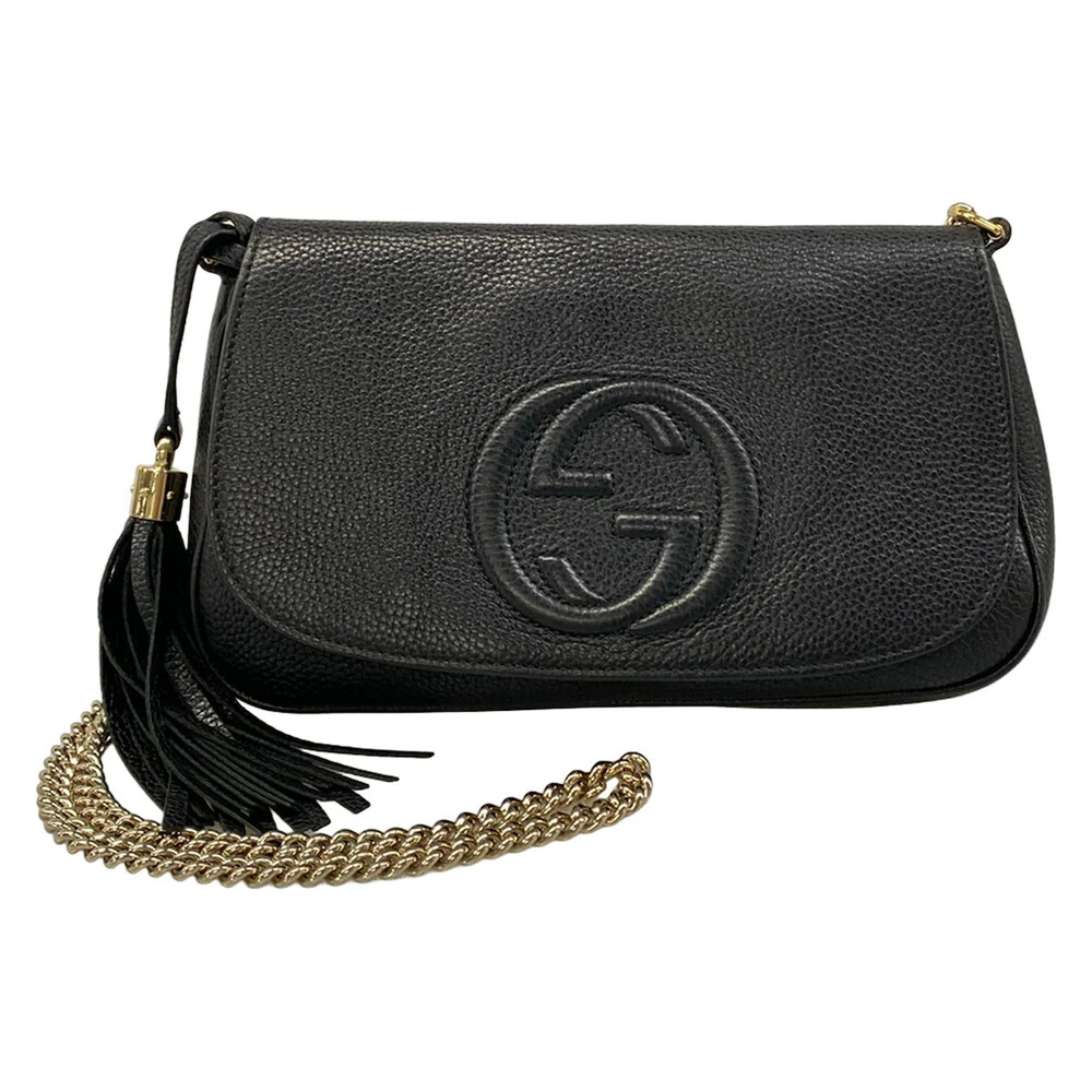 Gucci Soho Black Leather Shoulder Bag #305224G89B